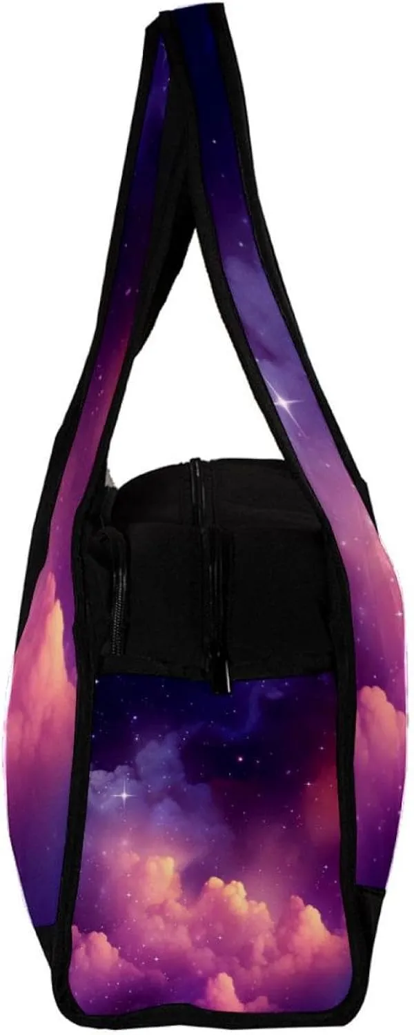 Weekender Travel Bag,Small Gym Bag,Universe Stars Galaxy,Gym Duffle Bag