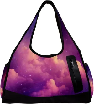 Weekender Travel Bag,Small Gym Bag,Universe Stars Galaxy,Gym Duffle Bag