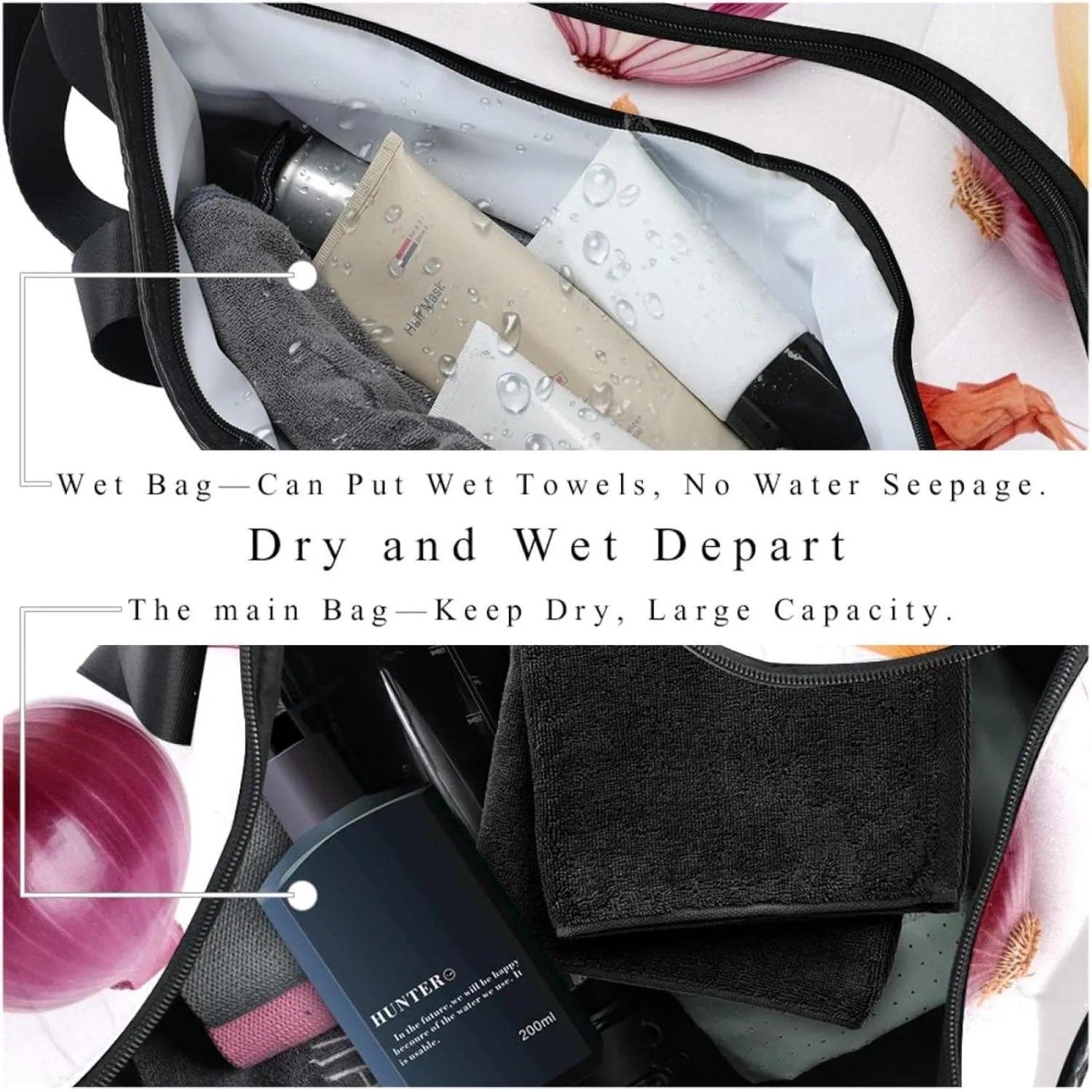 Weekender Travel Bag,Small Gym Bag,Vegetables Onion and Garlic,Gym Duffle Bag