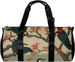 Weekender Travel Bag,Small Gym Bag,Wild Goose Tree Flying Ducks,Gym Duffle Bag