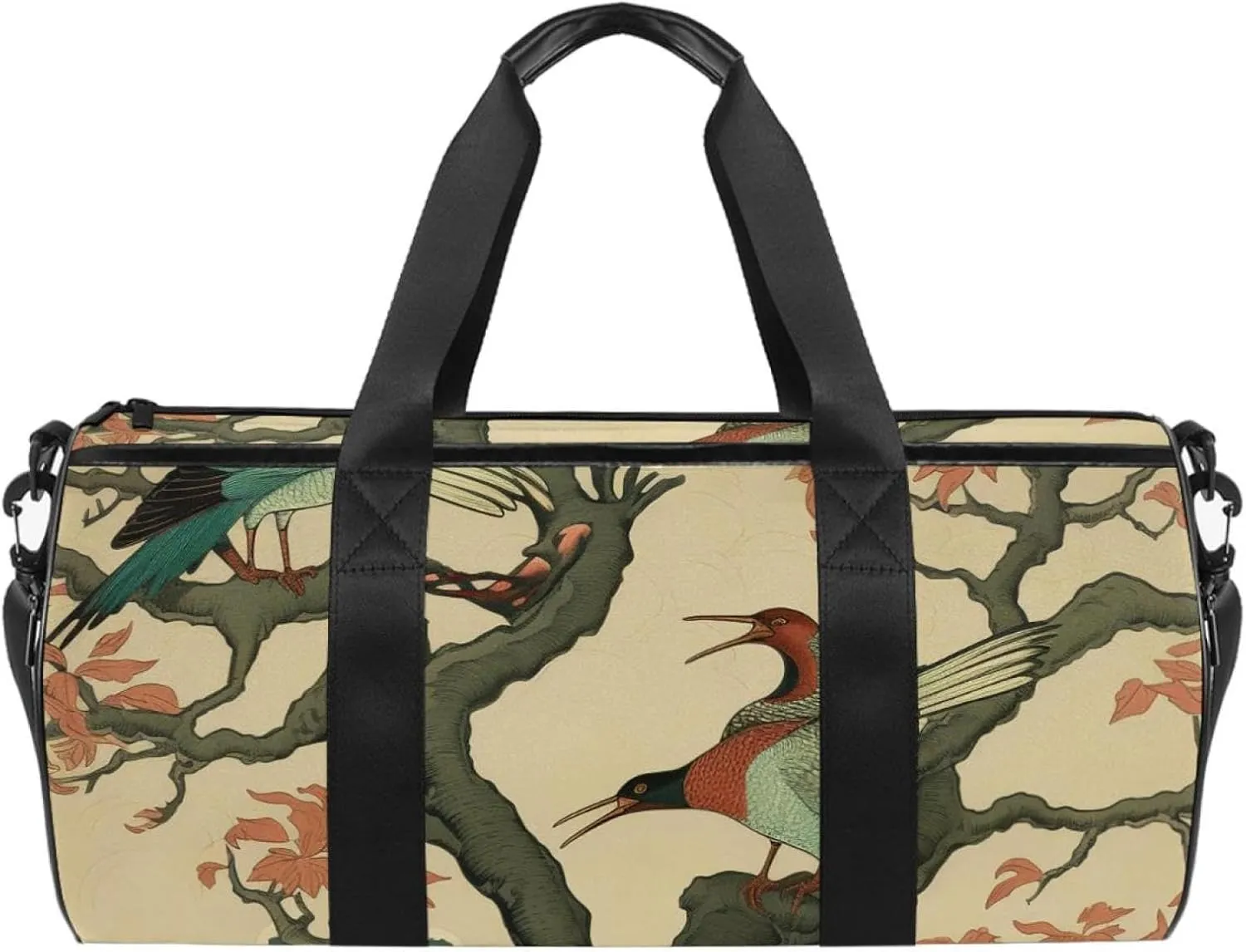 Weekender Travel Bag,Small Gym Bag,Wild Goose Tree Flying Ducks,Gym Duffle Bag