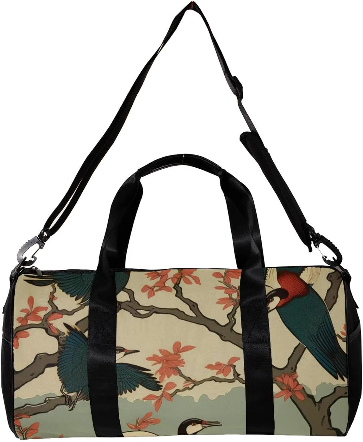 Weekender Travel Bag,Small Gym Bag,Wild Goose Tree Flying Ducks,Gym Duffle Bag