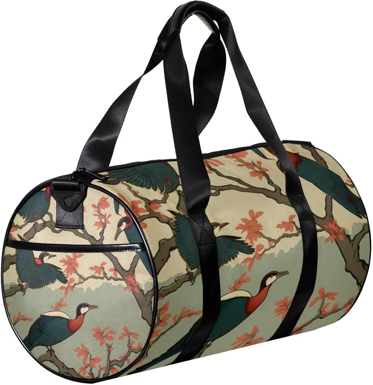 Weekender Travel Bag,Small Gym Bag,Wild Goose Tree Flying Ducks,Gym Duffle Bag