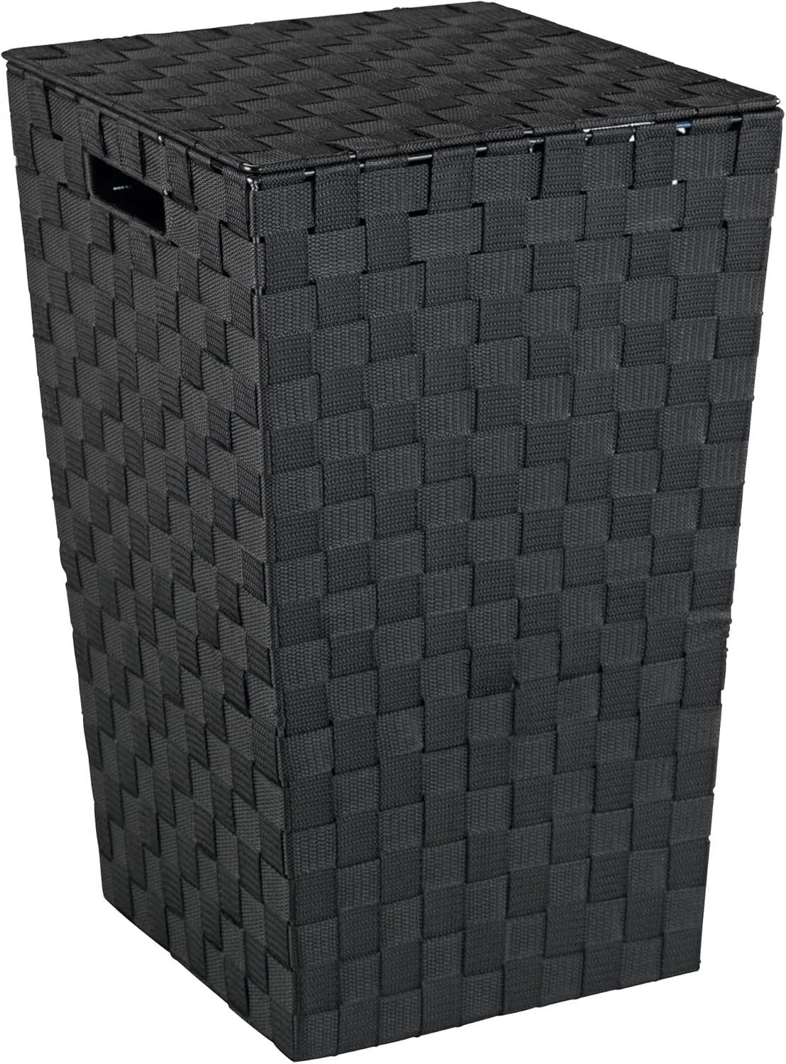 Wenko Laundry bin Adria square in black, 33 x 33 x 53 cm