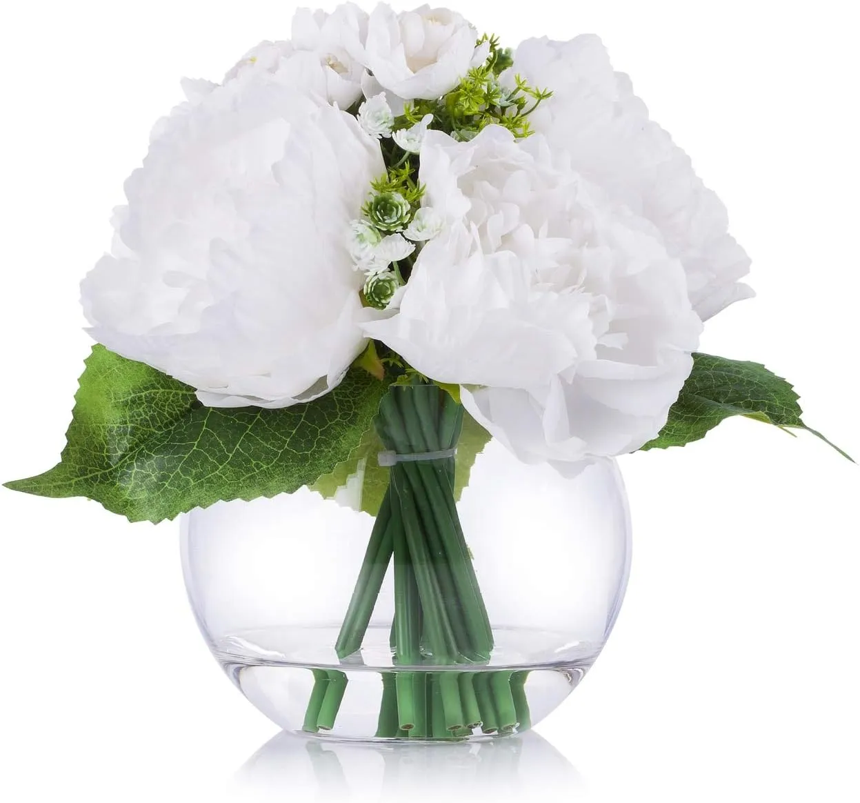 WGV Moon Vase, 16" x 6"W, 13" H, Clear Glass Floral Container with Oval Opening, Planter Terrarium, Wedding Event Home Decor, 1 Piece (VMV1013)