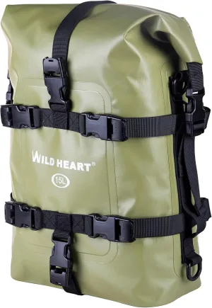 WILD HEART Waterproof Crash Bar Bags 6L/8L/15L Motorcycle Bag used as Motorcycle Luggage Sissy Bar Back Seat Saddle Rack Rear Fender Pouch Dirt Bike Gear Side Tool Bag Pack for moto ATV