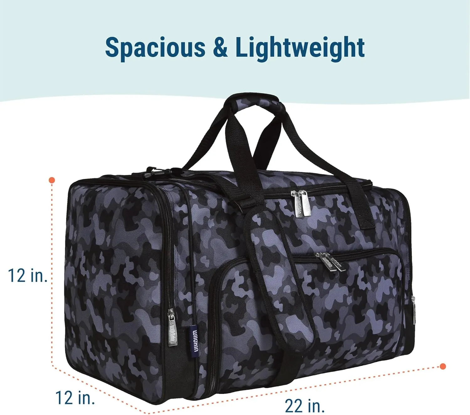 Wildkin Kids Weekender Duffel Bag – Carry-On Size for School, Travel, & Sleepovers