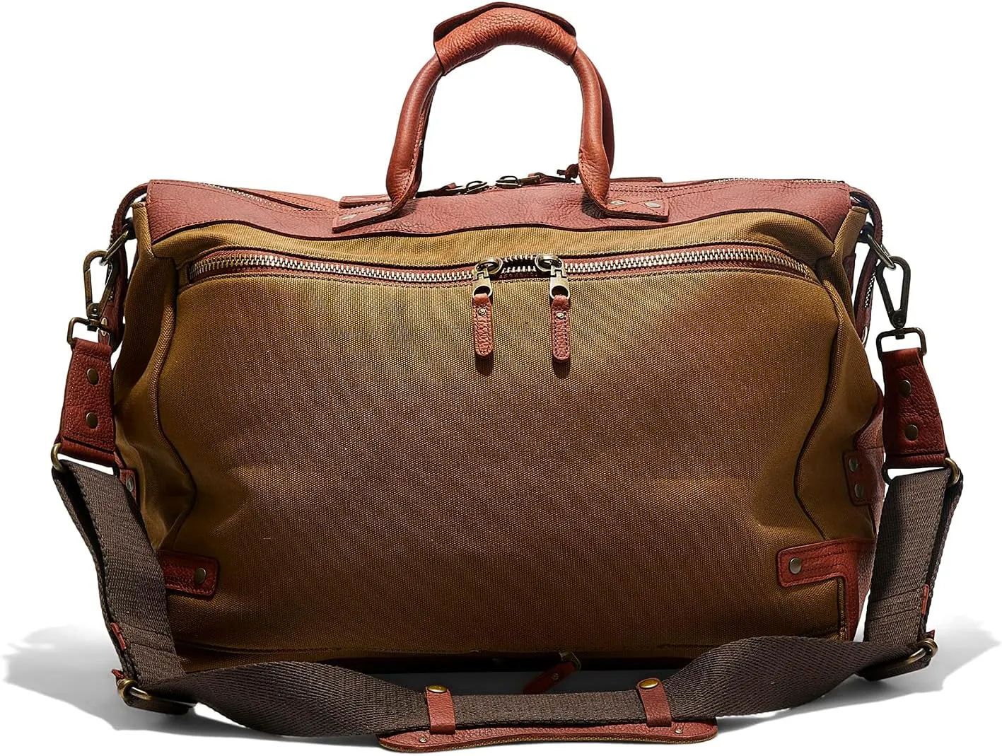 Will Leather Goods Canvas & Leather Travel Duffle Tobacco