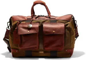 Will Leather Goods Canvas & Leather Travel Duffle Tobacco
