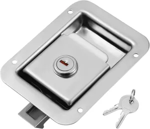 WINOMO Travel Trailer Lock Stainless Steel Rv Door Latch Heavy Duty Flush Mount Handle Latch for Toolbox