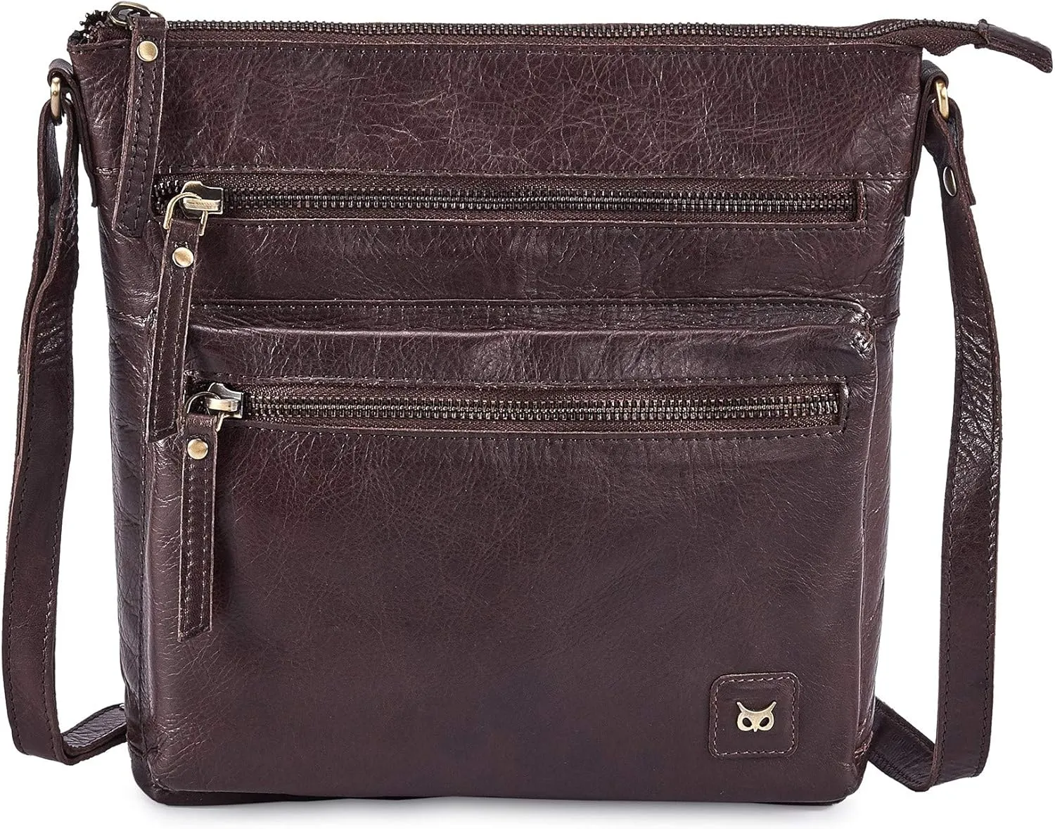 Wise Owl Accessories Small Crossbody Bags for Women Real Leather Purse Handbags Crossover Over the Shoulder Pocketbook