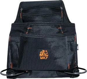 WOLF Industrial Products Carpenters Heavy-Duty Ballistic 10-Pocket Nail & Tool Bag | Contractors Carpenters Handyman