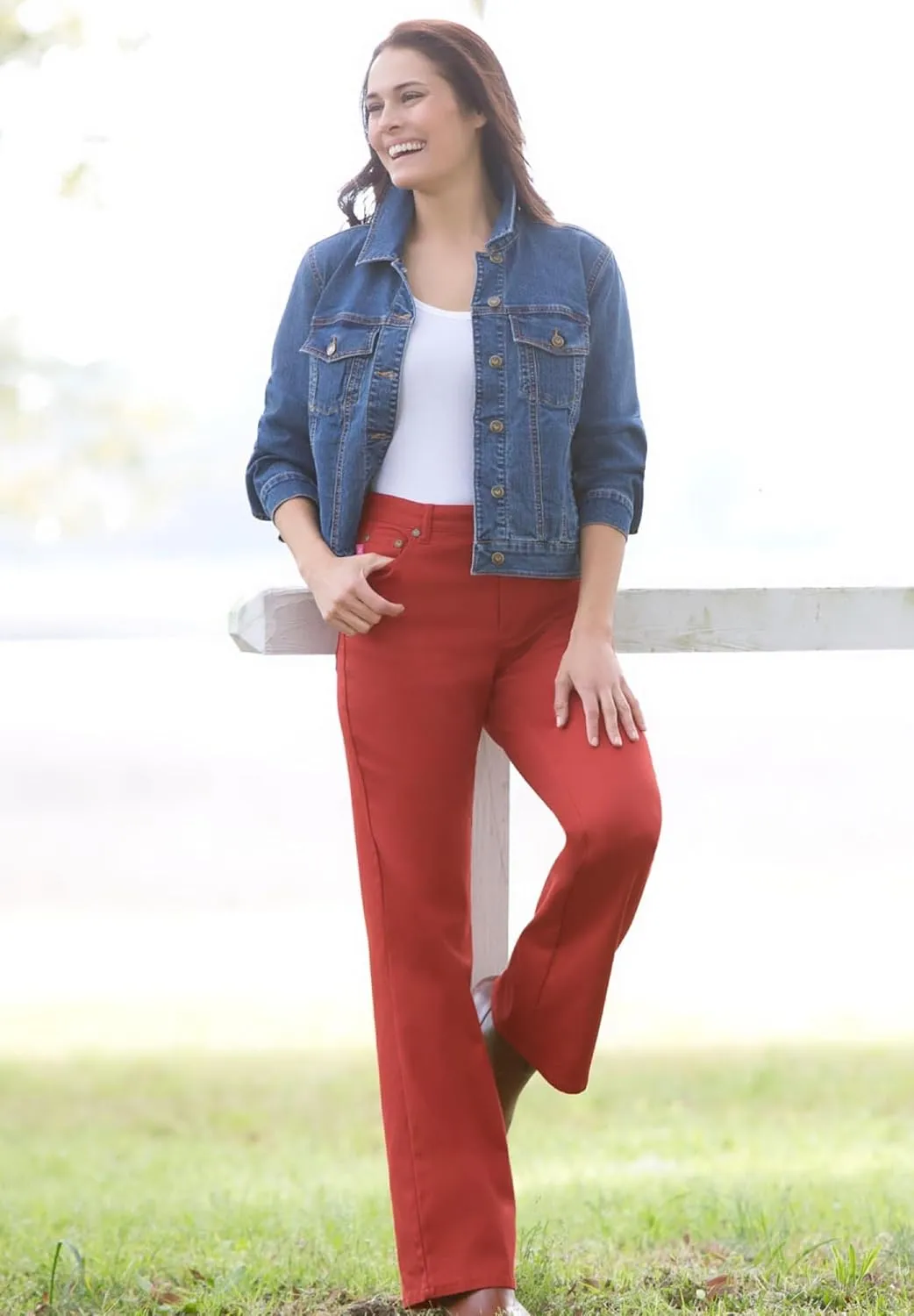 Woman Within Plus Size Bootcut Stretch Denim Jean