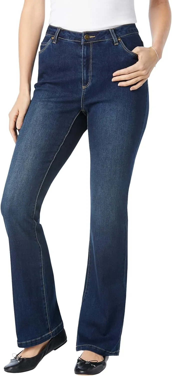 Woman Within Women's Plus Size Comfort Curve Bootcut Denim Jean