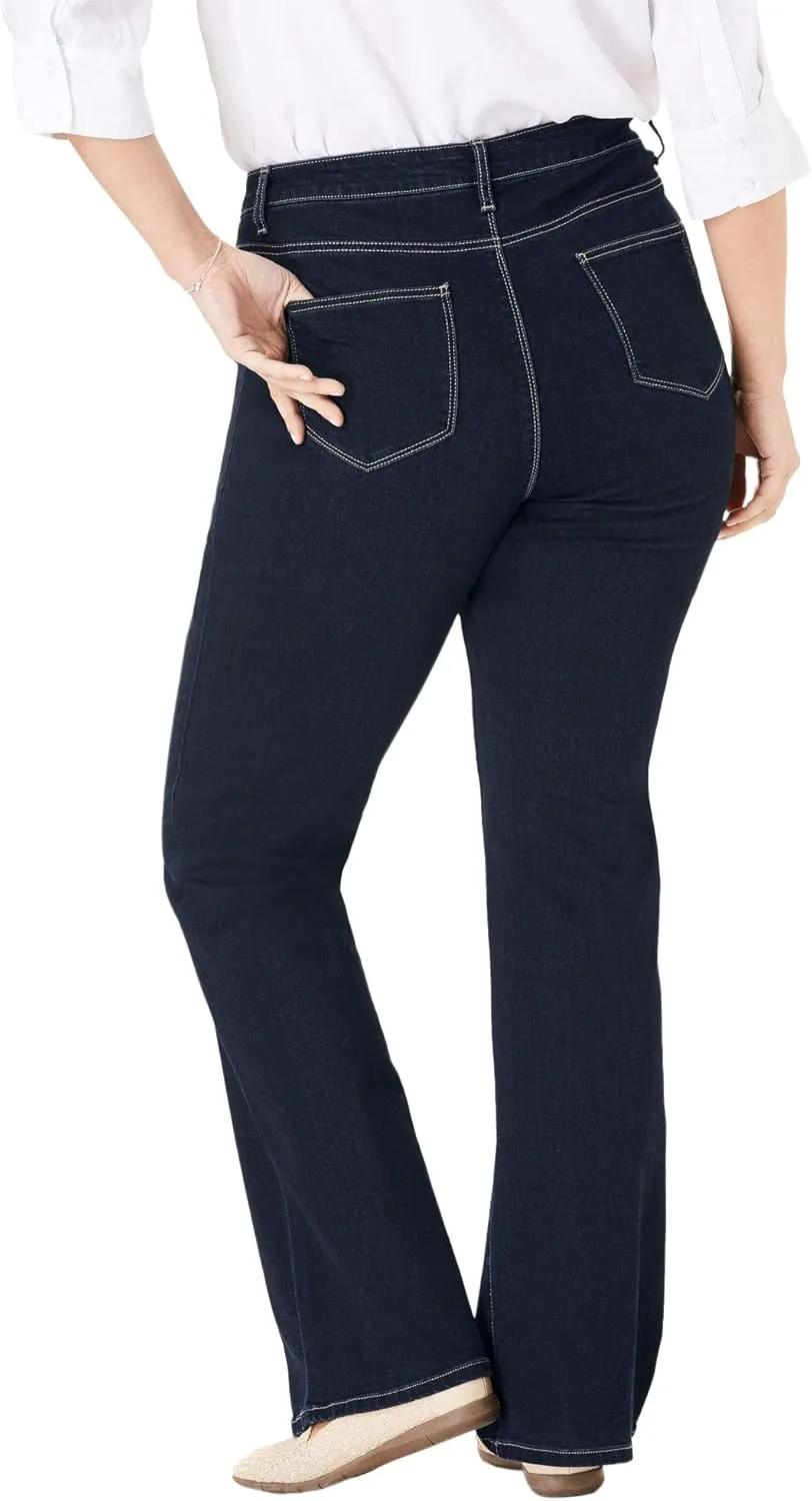 Woman Within Women's Plus Size Comfort Curve Bootcut Denim Jean