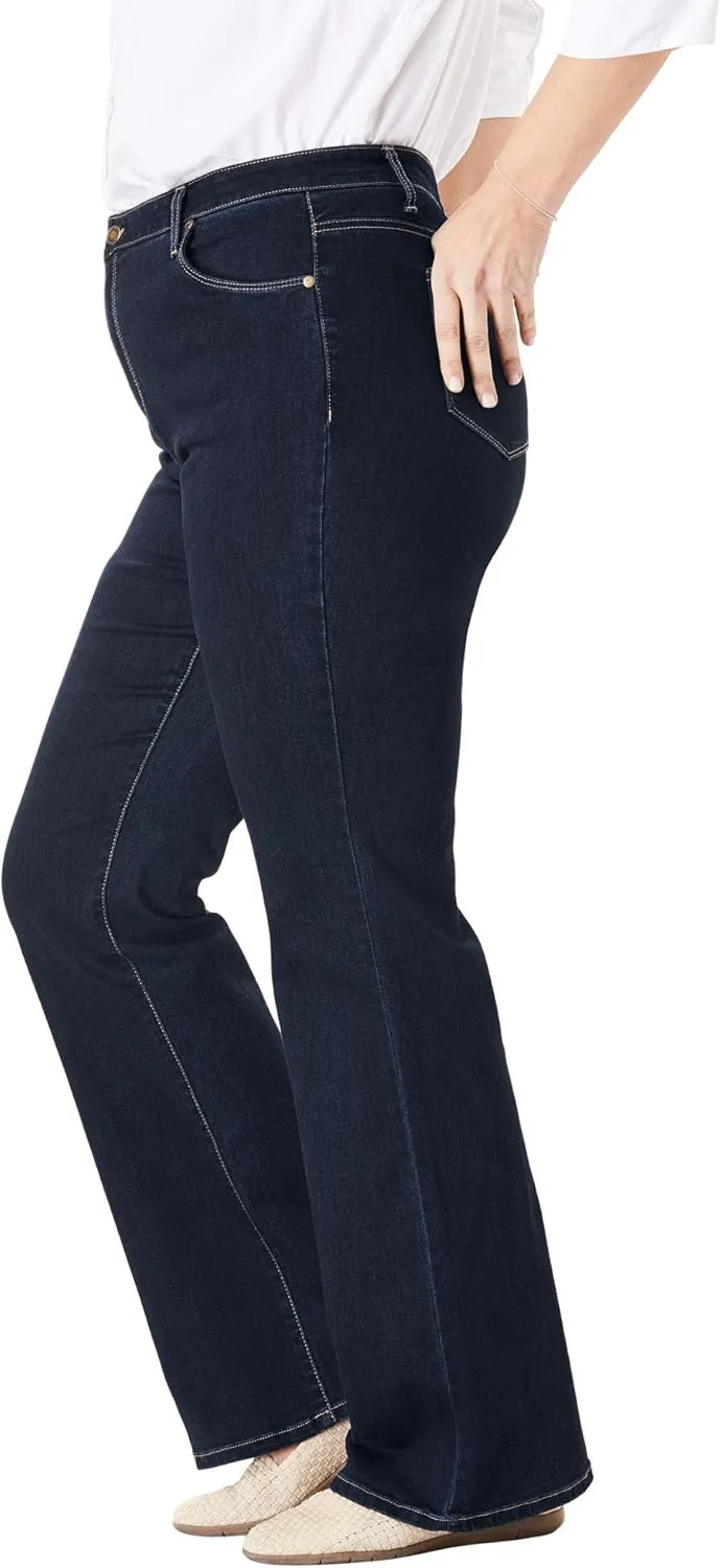 Woman Within Women's Plus Size Comfort Curve Bootcut Denim Jean