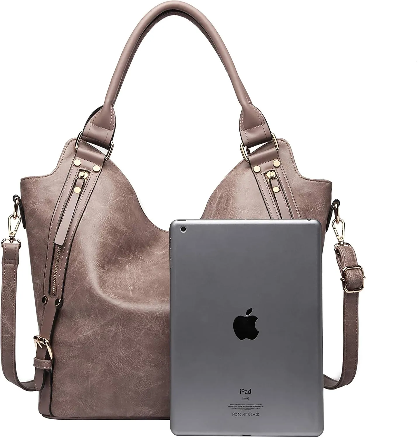 Women Tote Bag Handbags PU Leather Fashion Hobo Shoulder Bags with Adjustable Shoulder Strap