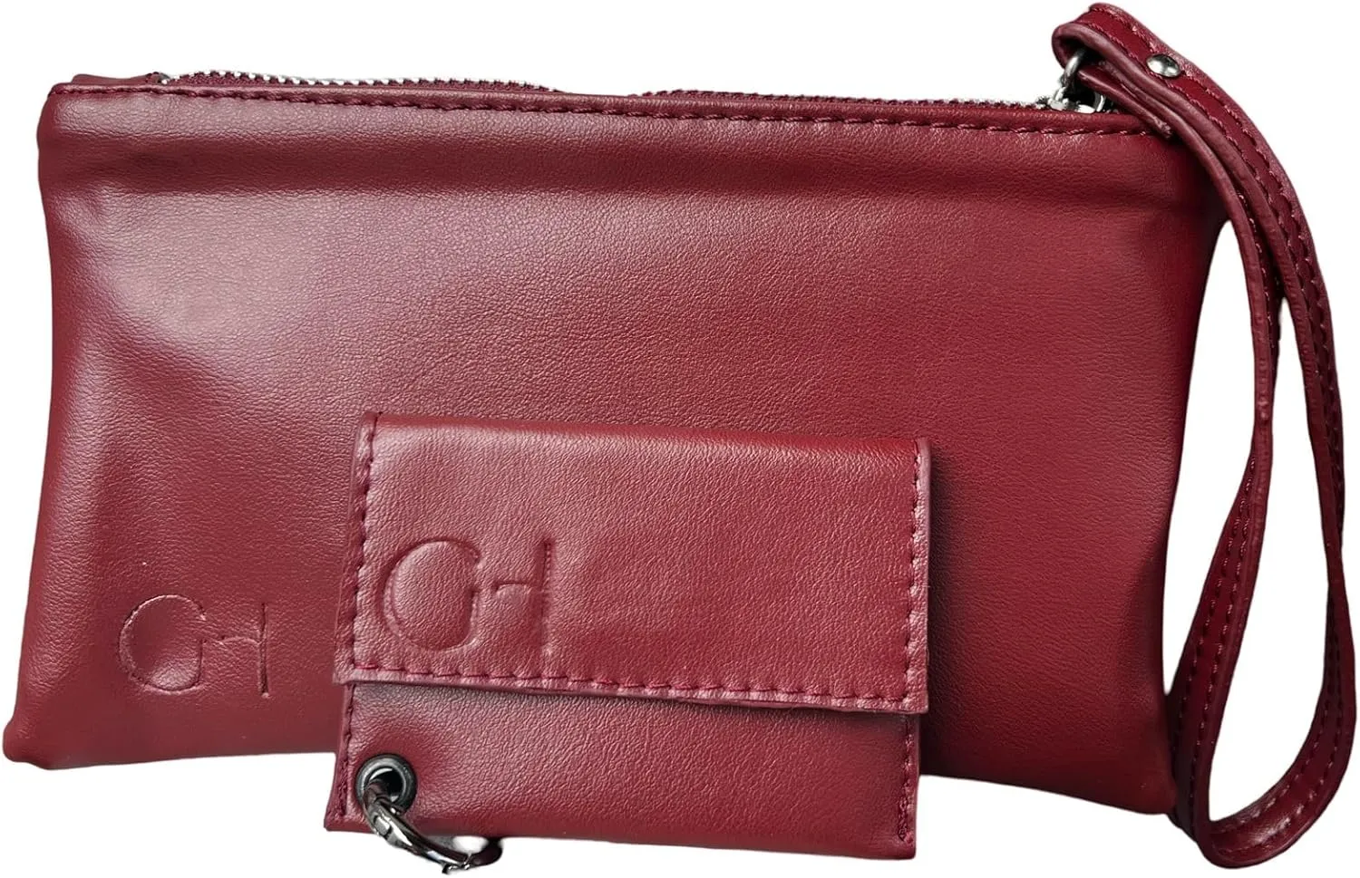 Women's eco-friendly wristlet - made with nopal cactus and corn leather, elegantly crafted in every detail.