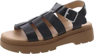Womens Emmettt Faux Leather Flatform Gladiator Sandals