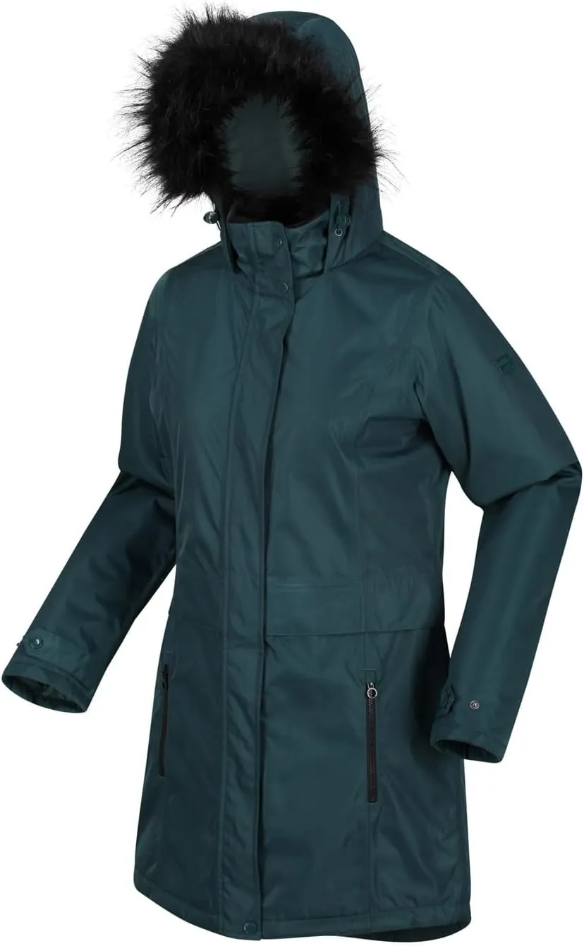 Womens Lexis Waterproof Insulated Fur Trimmed Parka Jacket Coat