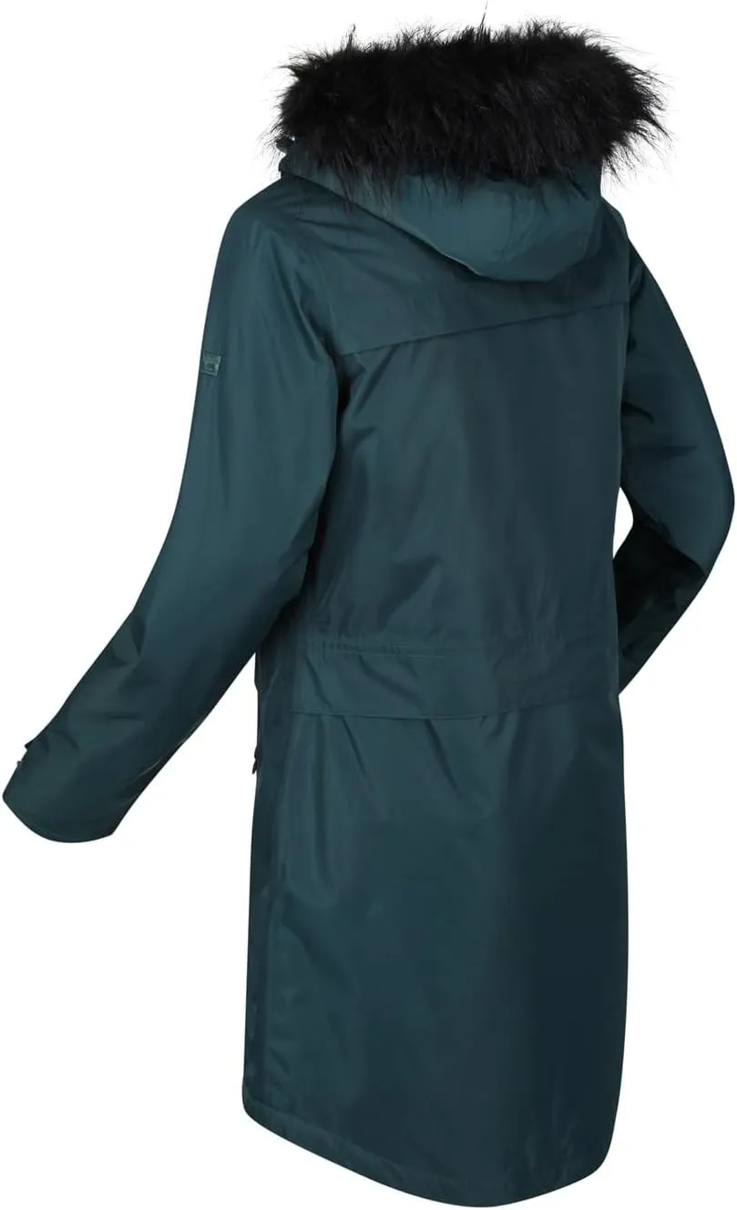 Womens Lexis Waterproof Insulated Fur Trimmed Parka Jacket Coat