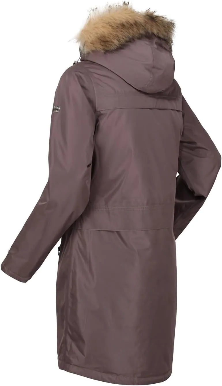 Womens Lexis Waterproof Insulated Fur Trimmed Parka Jacket Coat