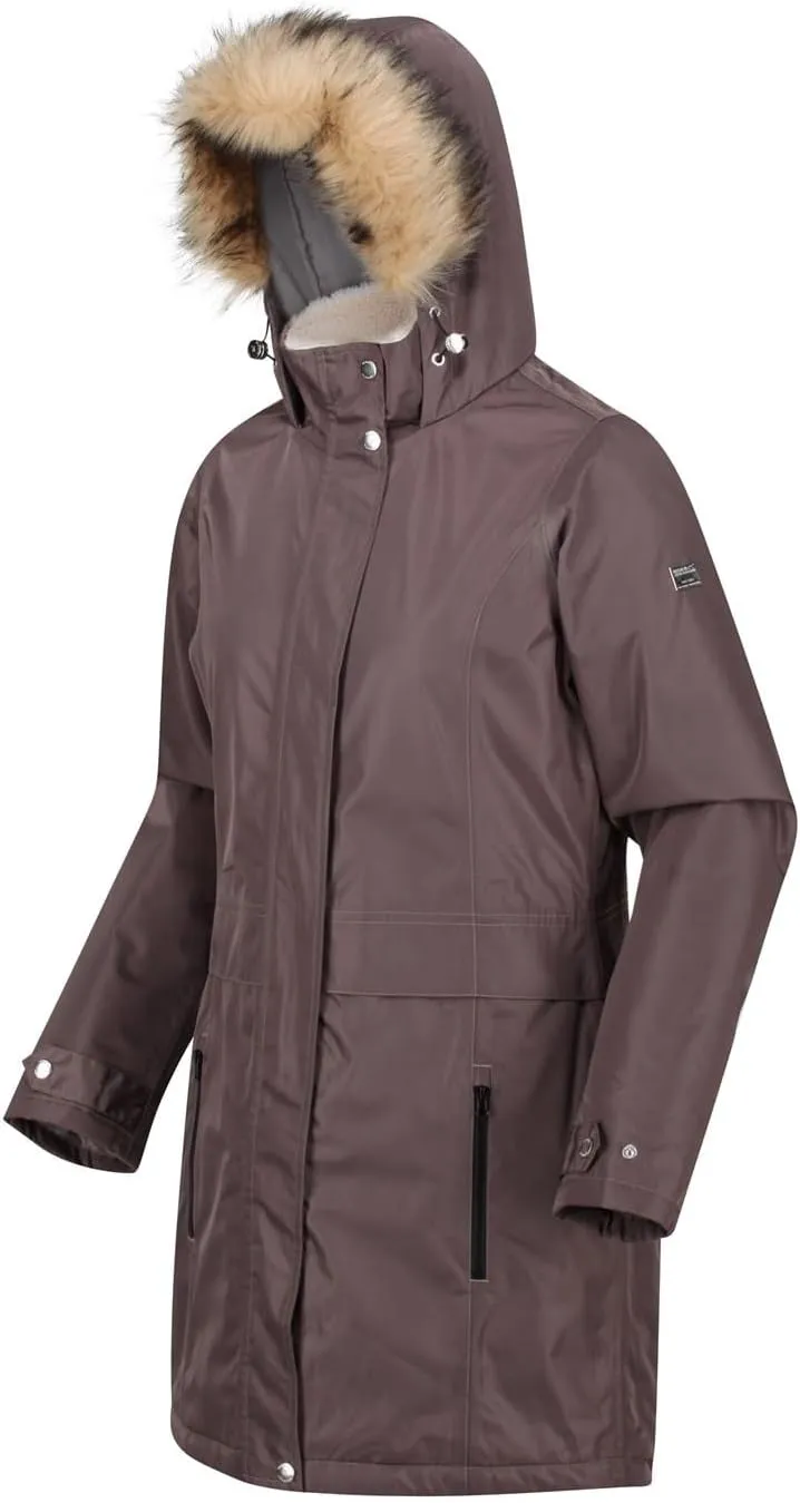Womens Lexis Waterproof Insulated Fur Trimmed Parka Jacket Coat