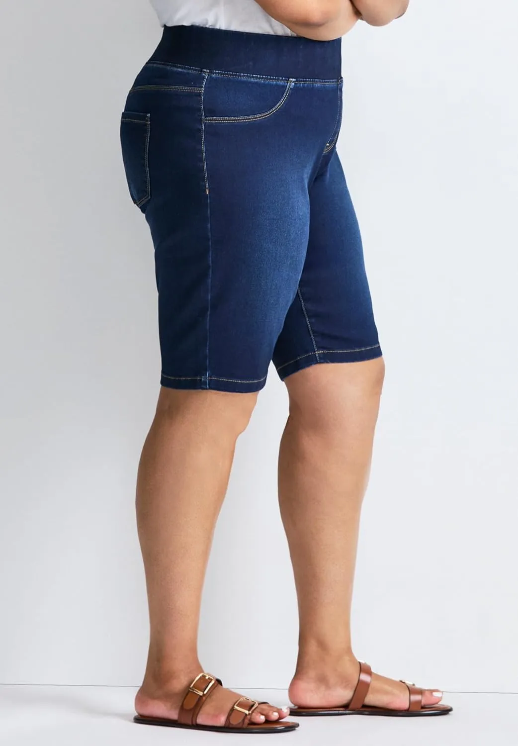 Women's Plus Size Butter Denim Pull On Short