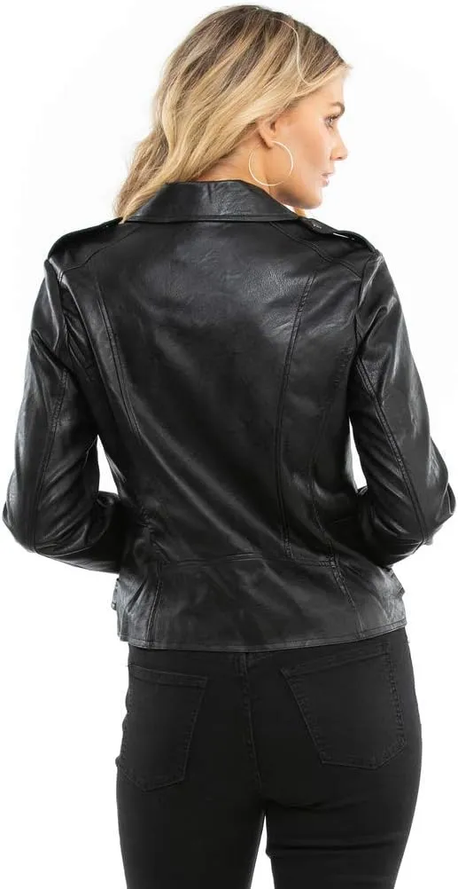 Women's Reckless Faux Leather Biker Jacker