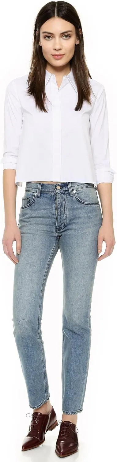 Women's Straight Jeans, Ash Blue