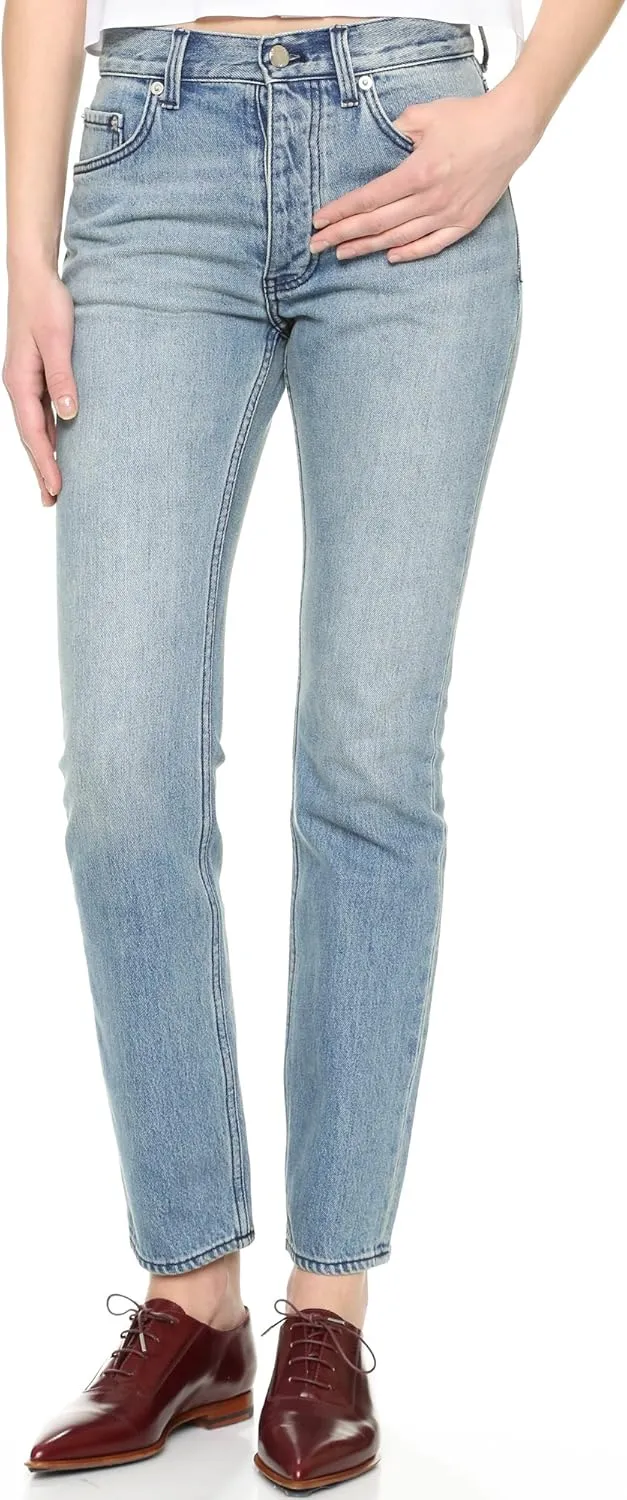 Women's Straight Jeans, Ash Blue