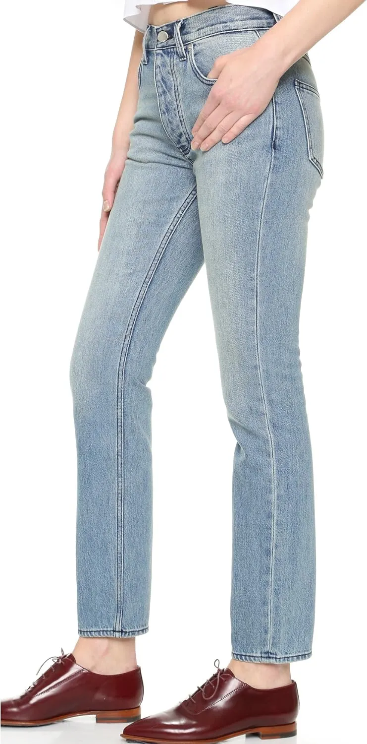 Women's Straight Jeans, Ash Blue