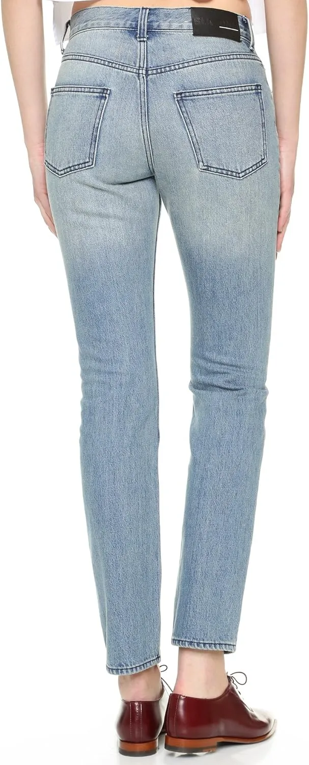 Women's Straight Jeans, Ash Blue