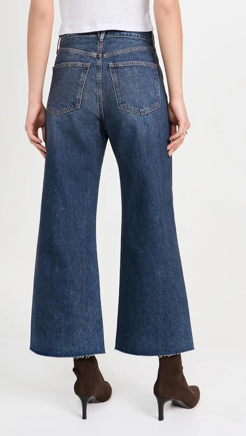 Women's Taylor Cropped High Rise Wide Jeans