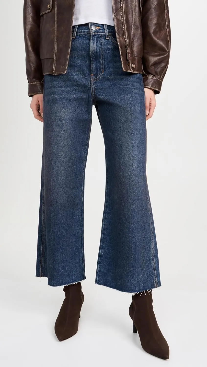 Women's Taylor Cropped High Rise Wide Jeans