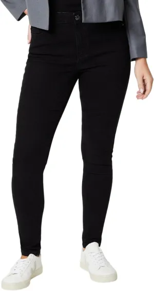 Womens/Ladies Comfort Stretch Skinny Jeans (10 US R) (Black), Black, 10 US R