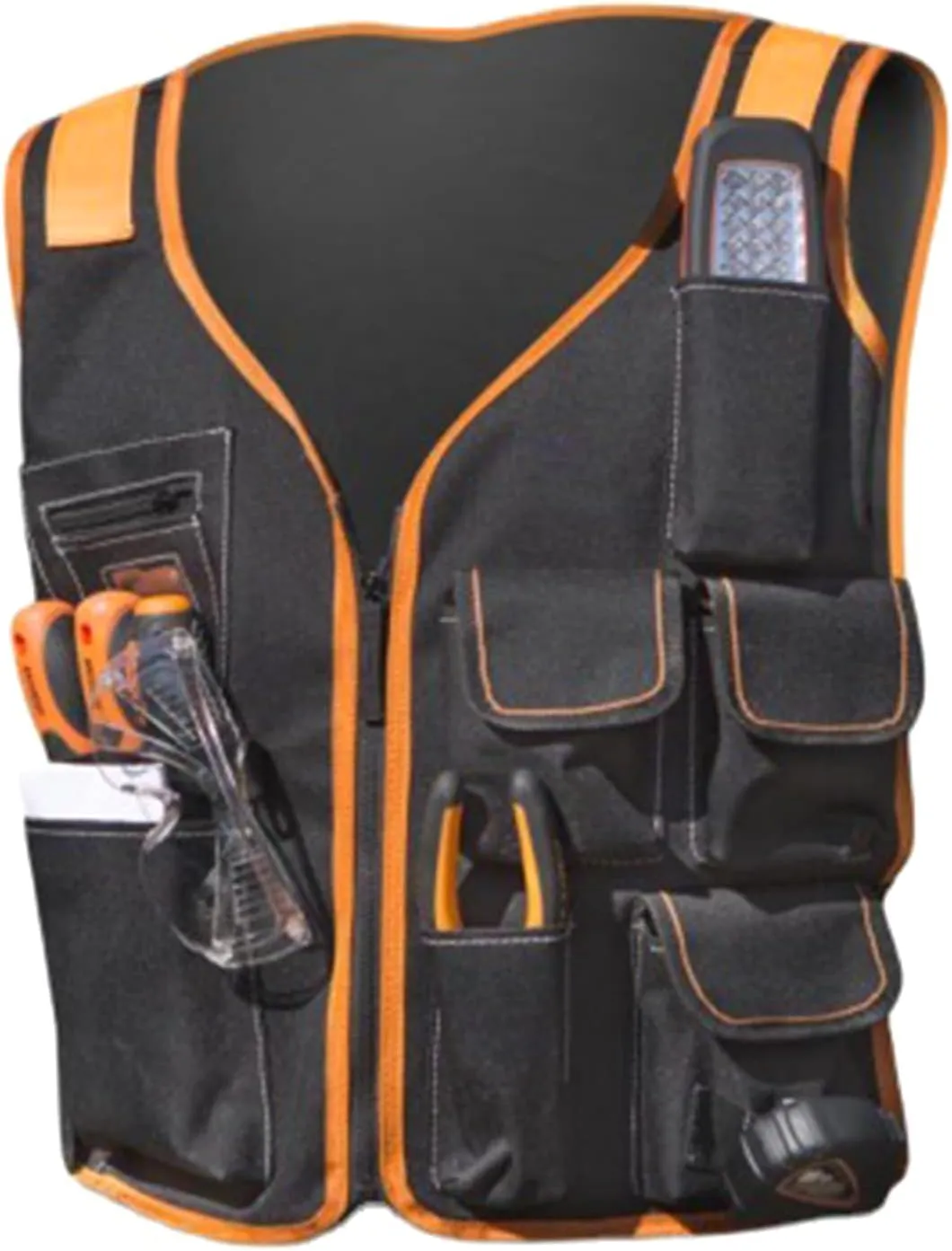 Work Vest Tool Vest Bag Multi-Pocket Safety Maintenance Kit Adjustable Waist Bag For Carpenter Electricians Tool Holder