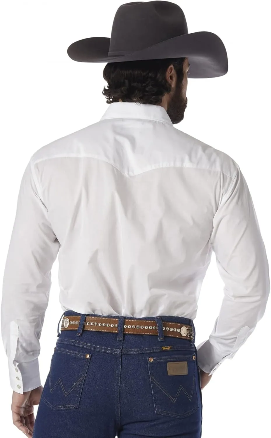Wrangler Men's Sport Western Basic Two Pocket Long Sleeve Snap Shirt