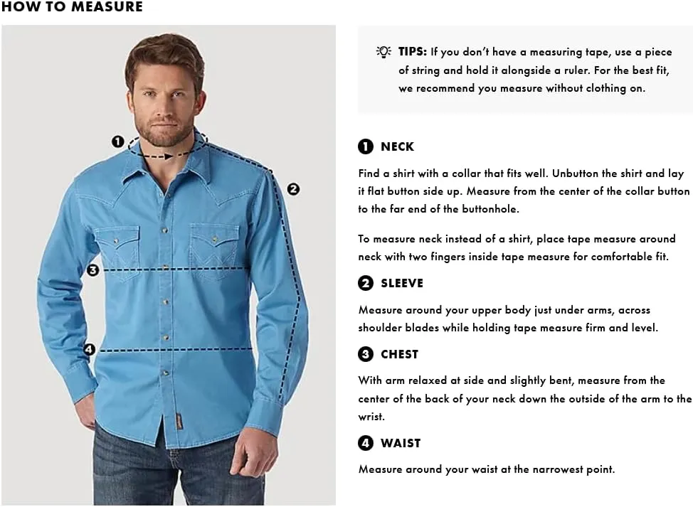 Wrangler Men's Sport Western Basic Two Pocket Long Sleeve Snap Shirt