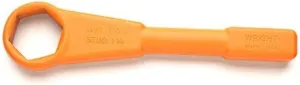 Wright Tool 18H58 6 Point, Straight Handle Striking Face Box Wrench with Orange Finish, 1-13/16" Nut Size x 1-1/8" Stud Size