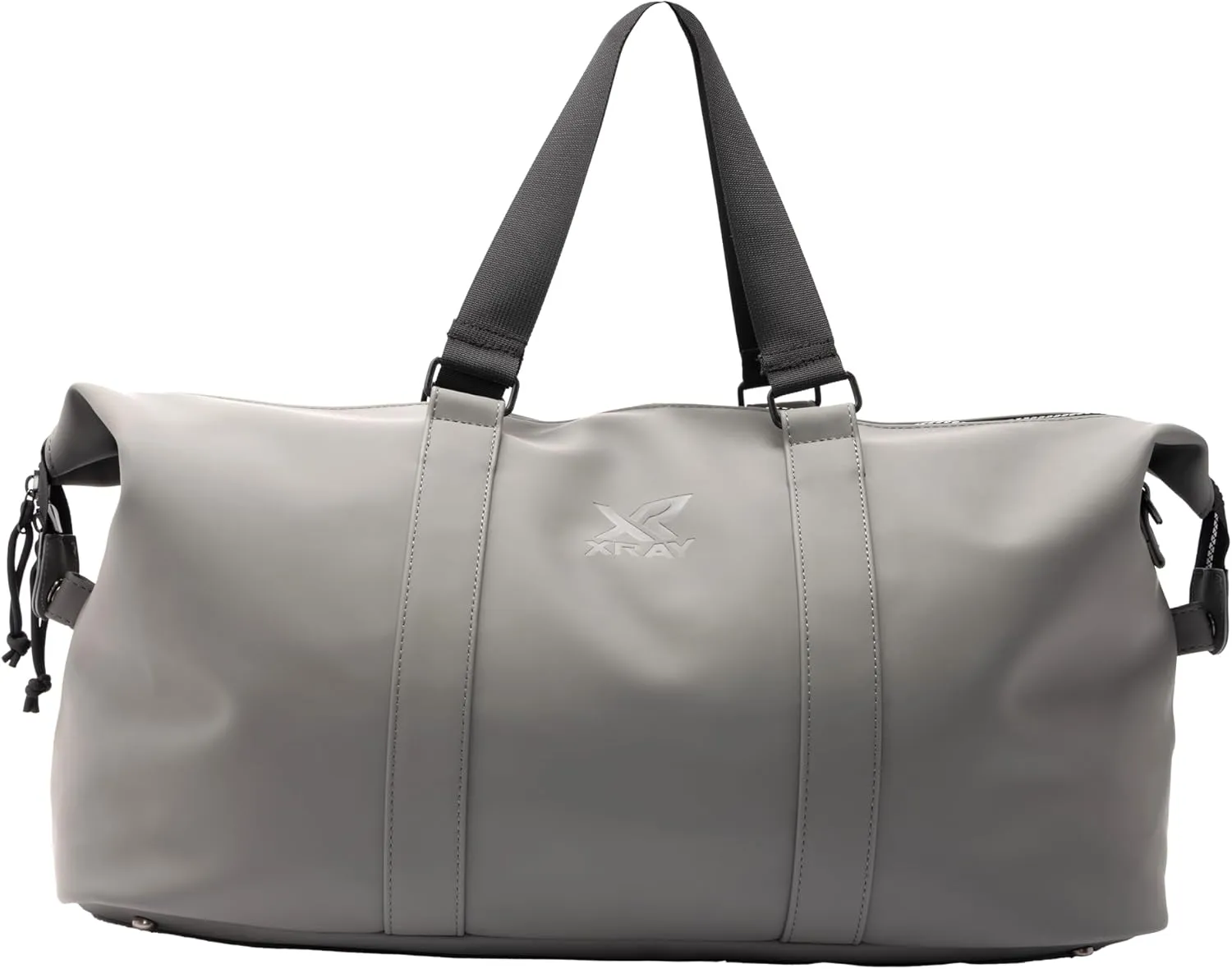 X RAY PU Leather Duffle Bag, Gym Sports Luggage Overnight Tote Weekender Travel Carry On Bag for Men, Women