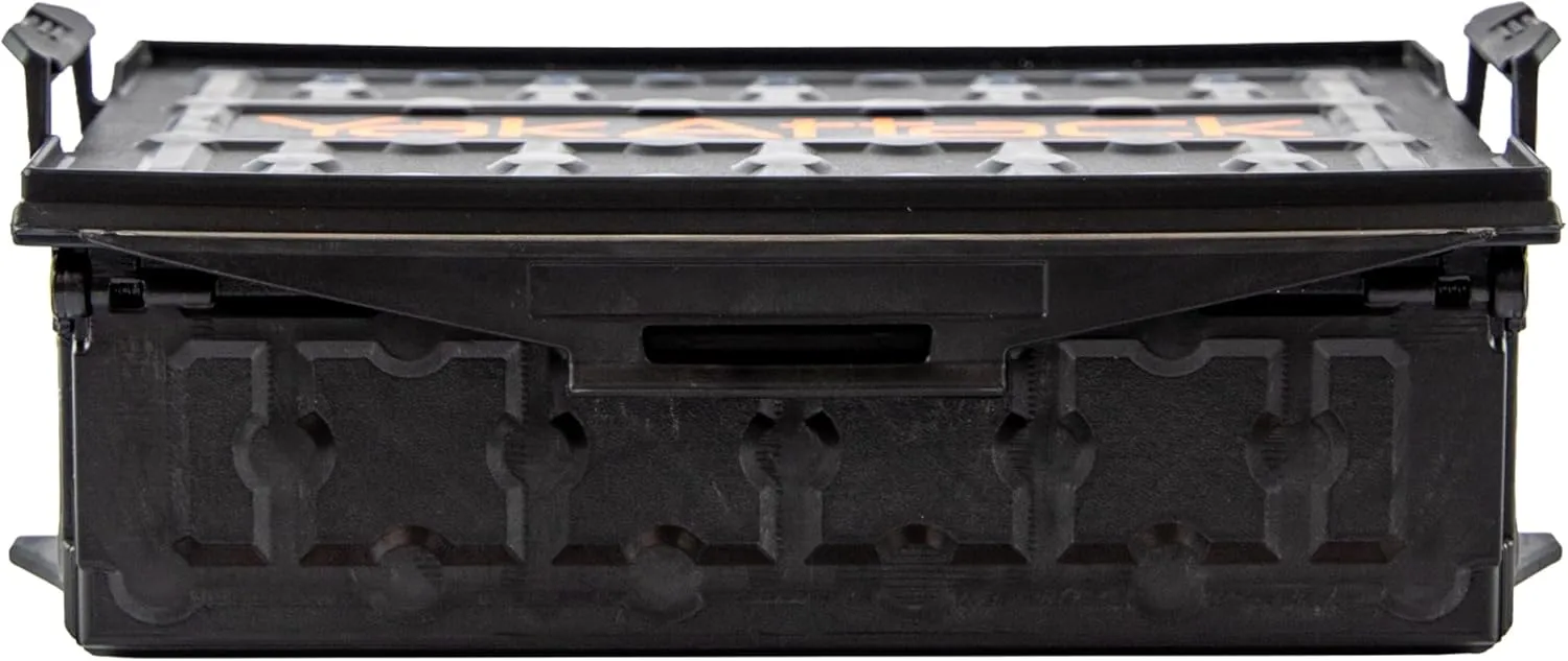 YakAttack TracPak Stackable Storage Box – Black | Kayak Fishing Gear Storage | Fits GearTrac & MightyMount | Kayak Accessories for Fishing Tackle & Tools | Compact 1 lb Weight