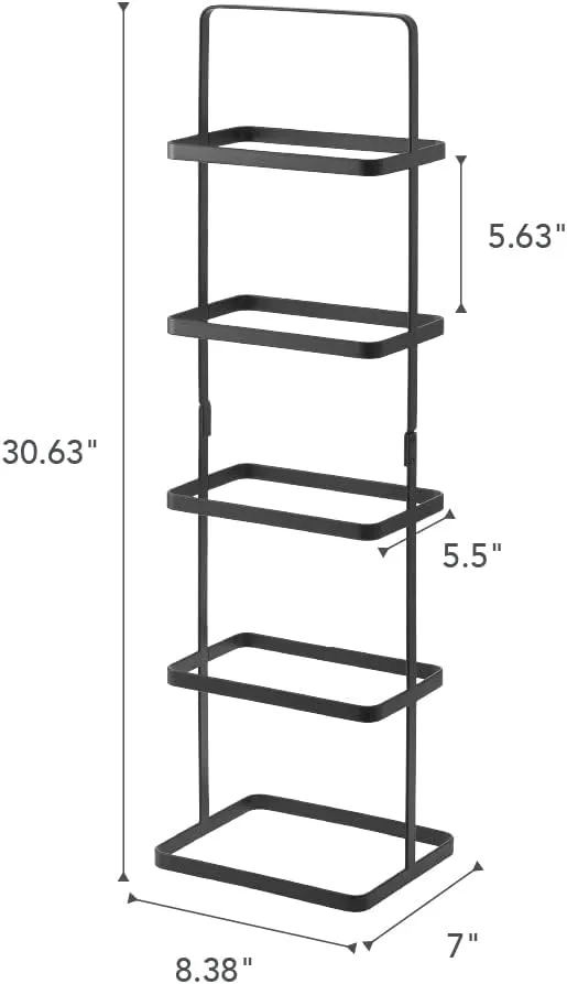 Yamazaki Home, Tall | Steel Shoe Rack, Black