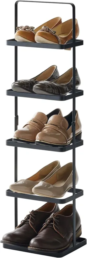 Yamazaki Home, Tall | Steel Shoe Rack, Black