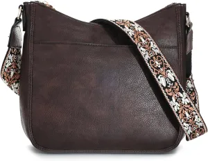 YDSIII Small Crossbody Bags for Women, Women's Cross body Bag with Adjustable Wide Guitar Strap, Vintage Vegan Leather