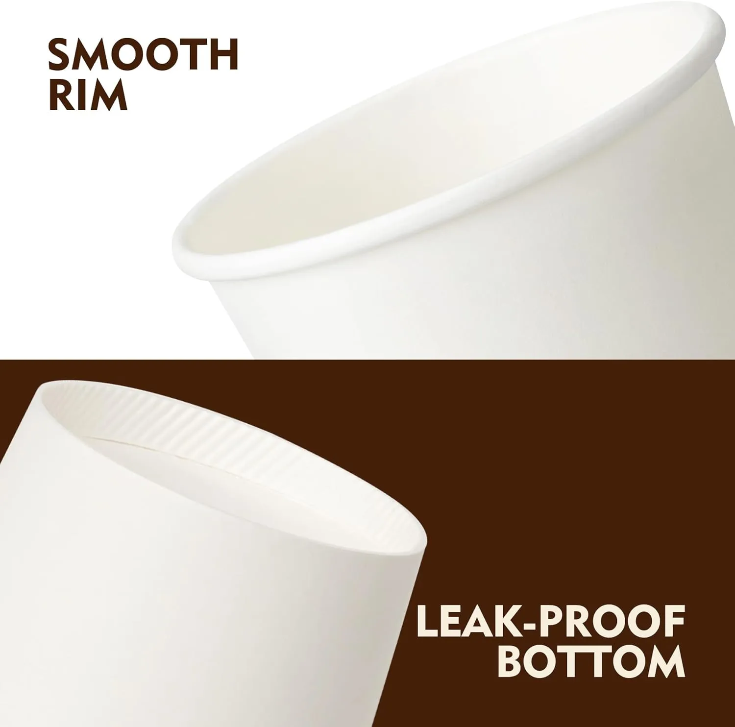 YEEHAW 12 oz 300 Pack Disposable Paper Coffee Cups, Bulk White Hot to Go Cups for Hot Coffee, Hot Liquid, Chocolate, Juice, Hot Beverage Drinkings, Ideal for Cafes, Bistros, Office and Family