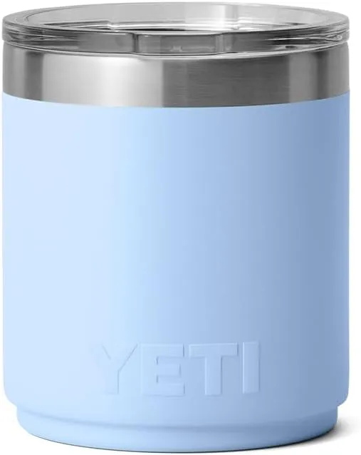 YETI Rambler 10 oz Stackable Lowball 2.0, Vacuum Insulated, Stainless Steel with MagSlider Lid, Big Sky Blue