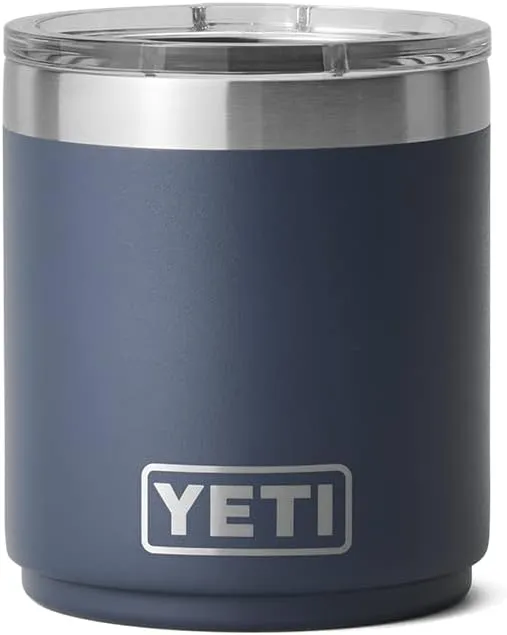 YETI Rambler 10 oz Stackable Lowball 2.0, Vacuum Insulated, Stainless Steel with MagSlider Lid, Navy
