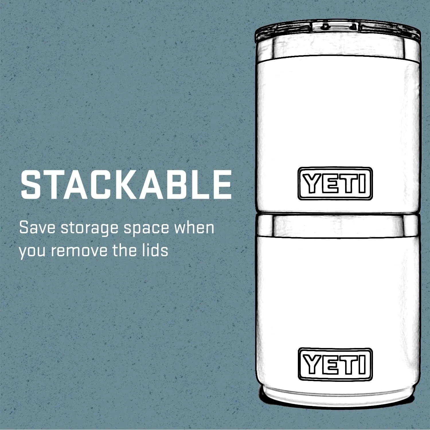 YETI Rambler 10 oz Stackable Lowball 2.0, Vacuum Insulated, Stainless Steel with MagSlider Lid, Navy
