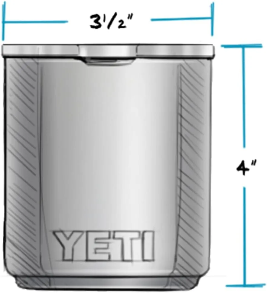 YETI Rambler 10 oz Stackable Lowball 2.0, Vacuum Insulated, Stainless Steel with MagSlider Lid, Navy